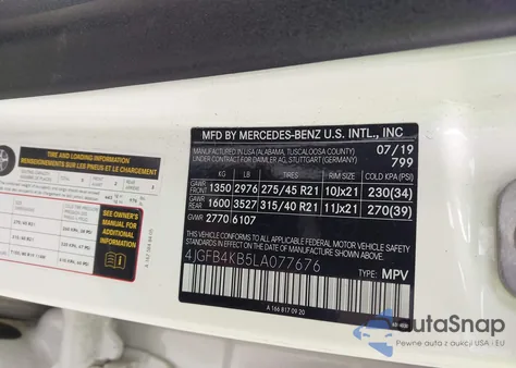 2020 Mercedes-Benz Gle 350 4Matic z USA, uszkodzony, nr VIN 4JGFB4KB5LA077676